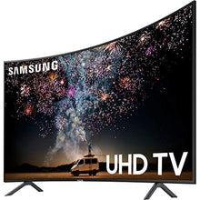Load image into Gallery viewer, SAMSUNG UN65RU7300 65" RU7300 HDR 4K UHD Smart Curved LED TV (2019 Model) with Home Theater Surround Sound 31" Soundbar Bundle Includes Screen Cleaner + 6-Outlet Surge Adapter + 2X HDMI Cable Black