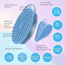 Load image into Gallery viewer, Avilana Exfoliating Silicone Body Scrubber Easy to Clean, Lathers Well, Long Lasting, and More Hygienic Than Traditional Loofah