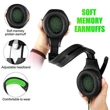 Load image into Gallery viewer, ENVEL Noise Cancelling Gaming Headset with 7.1 Surround Sound Stereo for PS4/Nintendo eShop Switch,Omnidirectional Microphone Vibration LED Light Compatible with Mac/PC/Laptop/Mac/PS3 Camo (Green)