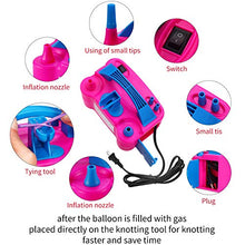 Load image into Gallery viewer, PCFING Electric Air Balloon Pump and Balloon Tying Tool in One, Portable Dual Nozzle Electric Balloon Blower Air Pump Balloons Inflator with Tying Tool on Pump for Decoration, Party and Save Time