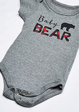 Load image into Gallery viewer, Little Treasure Unisex Baby Cotton Bodysuit, Pant and Shoe Set, Baby Bear Short-Sleeve, 6-9 Months