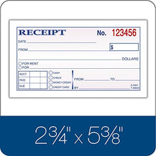 Load image into Gallery viewer, TOPS Money Receipt Book, 2-Part, Carbonless, 2 5/8 x 5 3/8 Inches, 50 Sheets, White and Canary, (46820)