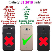Load image into Gallery viewer, Phone Case for Samsung Galaxy J3 2016/J 3 V/J36V/Sky/Express Prime/Amp Prime with Tempered Glass Screen Protector Cover Hybrid Slim Rugged Cell Accessories Glaxay Sol J3V J36 6 J320V J320A Men Black