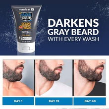 Load image into Gallery viewer, MENFIRST Gradual Gray Darkening Beard Wash Shampoo for Men, Reduces White Beard Color, 4.6 oz