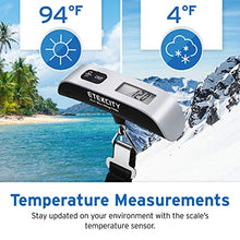 Load image into Gallery viewer, Etekcity Luggage Scale, Digital Portable Handheld Suitcase Weight for Travel with Rubber Paint, Temperature Sensor, 110 Pounds, Battery Included