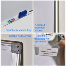 Load image into Gallery viewer, Magnetic White Board 24 x 18 Dry Erase Board Wall Hanging Whiteboard with 3 Dry Erase Pens, 1 Dry Eraser