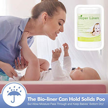 Load image into Gallery viewer, Leekalos Biodegradable Bamboo Diaper Liner Super Soft Disposable Unscent Diaper Liners,100 Sheets