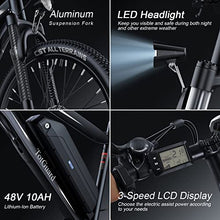 Load image into Gallery viewer, Electric Bike, Electric Bike for Adults 27.5'' E-Bikes with 500W Motor, 21.6MPH Mountain Bike with Lockable Suspension Fork, Removable Battery, Professional 21 Speed Gears Bicycle