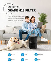 Load image into Gallery viewer, LIMENT Hepa 13 Air Purifier for Home, Medical Grade Intelligent Air Cleaner for Large Room Bedroom Office, Remove 99.97% Smoke Dust Pets Hairs, Black