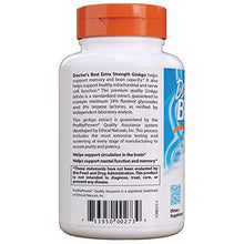 Load image into Gallery viewer, Doctor's Best Extra Strength Ginkgo, Non-GMO, Vegan, Gluten Free, Soy Free, Promotes Mental Function and Memory, 120 mg, 360 Count (Pack of 1)