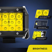 Load image into Gallery viewer, Nilight - 18031S-B Amber 2PCS 4Inch 36W Triple Row Spot LED Light Bar 3600LM Driving Lights Fog Light Led Off Road Lights for Trucks Jeep UTV ATV Marine Boat,2 Years Warranty