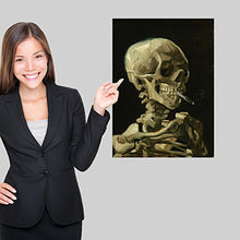 Load image into Gallery viewer, Palace Learning Vincent Van Gogh (Skull with Cigarette, 1885) Art Poster Print - 18 x 24 Laminated - Van Gogh Skeleton
