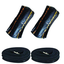 Load image into Gallery viewer, Continental GatorSkin Bike Tire Set of 2 Foldable Bicycle Tires - with Bike Tube Inner Tube Set of 2 Presta Bicycle Tubes (Tire Size 700 x 32mm, Tube Size 60mm)