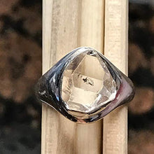Load image into Gallery viewer, Natural Herkimer Diamond 925 Solid Sterling Silver Cluster Unisex Ring sz 6.75