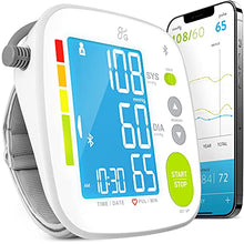 Load image into Gallery viewer, Bluetooth Blood Pressure Monitor Cuff by Balance with Upper Arm Cuff, Digital Smart BP Meter With Large Display, Set also comes with Tubing and Device Bag