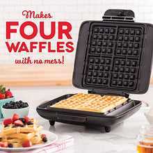 Load image into Gallery viewer, DASH No-Drip Belgian Waffle Maker: Waffle Iron 1200W + Waffle Maker Machine For Waffles, Hash Browns, or Any Breakfast, Lunch, & Snacks with Easy Clean, Non-Stick + Mess Free Sides - Silver