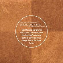 Load image into Gallery viewer, POLY & BARK Luca Leather Bench, Cognac Tan