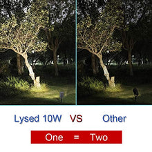 Load image into Gallery viewer, Lysed 10W Low Voltage LED Landscape Lights, Flood Light Outdoor 12V Super Warm White (1000LM) IP66 Waterproof Garden Pathway Lighting Wall Tree Flag Spotlights with Spike Stand (10 Pack)