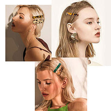 Load image into Gallery viewer, Fashion Hair Clips Set, 20 PCS Pearls Hair Clips Acrylic Resin Hair Barrettes, Hollow Geometric Hair Clip Hairpins for Women Girls and Ladies Headwear Styling Tools
