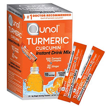 Load image into Gallery viewer, Qunol Turmeric Curcumin Instant Drink Mix, On-The-Go Packets, Orange Flavor, Ultra High Absorption, 500mg Turmeric + 50mg Ginger, Anti-Inflammatory & Joint Support, Dietary Supplement, 15 Servings