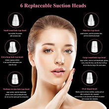 Load image into Gallery viewer, Blackhead Remover Vacuum, Facial Pore Cleanser USB Rechargeable Hot Compress LED Display Blackhead Vacuum with 3 Adjustable Suction Power 6 Suction Probes 3 Light Modes and Comedone Extractor Tools