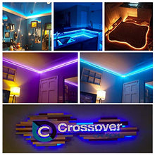 Load image into Gallery viewer, Led Strip Lights Waterproof 16.4ft 5m Flexible Color Changing RGB SMD 5050 150leds LED Strip Light Kit with 44 Keys IR Remote Controller and 12V Power Supply