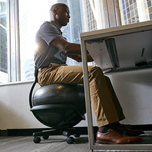 Load image into Gallery viewer, Gaiam Ultimate Balance Ball Chair - Premium Exercise Stability Yoga Ball Ergonomic Chair for Home and Office Desk with Reinforced Base, Air Pump, Exercise Guide and Satisfaction Guarantee