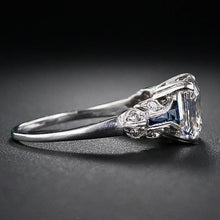 Load image into Gallery viewer, suwanpoom 2.45ct White Topaz Vintage Jewelry 925 Silver Wedding Engagement Ring Size 6-10 (10)