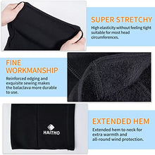 Load image into Gallery viewer, Kids Balaclava Ski Mask 2 Pack, Winter Hat Face Cover Neck Warmer for 3-8 Toddler Children Boys Girls, Windproof Full Face Masks Under Helmet for Cold Weather Skiing, Football, Cycling(Black&Purple)