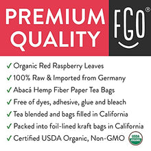Load image into Gallery viewer, Organic Red Raspberry Leaf Tea Bags | 100 Tea Bags | Eco-Conscious Tea Bags in Kraft Bag | Raw from Germany | by FGO