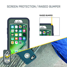 Load image into Gallery viewer, OTTERBOX DEFENDER SERIES Case for iPhone SE (2nd Gen - 2020) & iPhone 8/7 (NOT PLUS) - Retail Packaging - STORMY PEAKS (AGAVE GREEN/MARITIME BLUE)