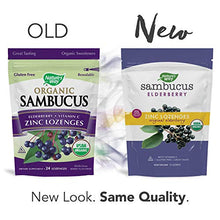 Load image into Gallery viewer, Nature's Way Organic Sambucus Lozenge, Elderberry and Zinc, 24 count pouch (Packaging May Vary)