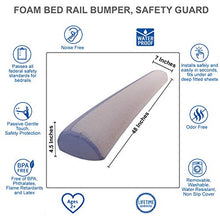 Load image into Gallery viewer, Toddler Bed Rail Bumper - Foam Safety Bed Rail, Portable Bedside Sleep Guard | Non-Slip, Water Resistant, Washable Cover | Kids Baby Children Adults Seniors | Twin Full Queen King | Home Hotel Travel