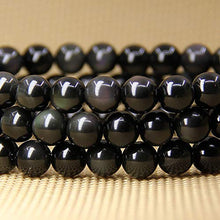 Load image into Gallery viewer, Natural AA Grade Rainbow Obsidian Gemstone 6mm Round Beads Stretch Bracelet 7" Unisex