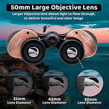 Load image into Gallery viewer, 20x50 Binoculars High Power Binoculars for Adults with Low Night Vision Waterproof Compact Binoculars for Bird Watching Hunting Hiking Traveling Outdoor, Phone Adapter Strap and Case