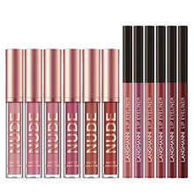 Load image into Gallery viewer, LANGMANNI 6 Matte Lipstick with 6 Lipliners Durable Lip Gloss Long-Lasting Non-Stick Cup Not Fade Waterproof High Pigmented Velvet Lipgloss Kit Beauty Cosmetics Makeup Gift for Girls(12PCS)