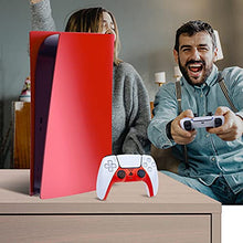 Load image into Gallery viewer, NexiGo PS5 Accessories Cover Set, PS5 Controller Faceplate & Protective Shell Cover for Playstation 5 Digital Edition, Anti-Scratch Dustproof Protective Cover for Sony PS5 Console (Red)