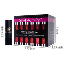 Load image into Gallery viewer, SHANY Slick & Shine Lipstick Set - 12 Matte color Long Lasting & Moisturizing Lip Colors with Vitamin E and Aloe Vera.