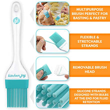 Load image into Gallery viewer, Teal Silicone Pastry Brush for Cooking and Baking, Basting Brush for Oil and Sauce , BBQ Grill Brush Kitchen Joy - Ideal as Turkey Baster, Cooking Brush & Food Pastry Brush for Baking
