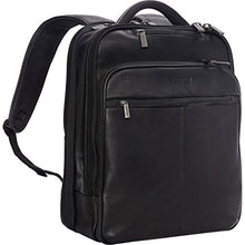 Load image into Gallery viewer, Kenneth Cole Reaction Manhattan Commuter Slim Backpack 16" Laptop Computer & Tablet Travel, Business, Work, School Bookbag, Black, Colombian Leather