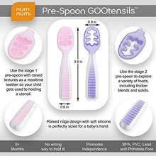 Load image into Gallery viewer, NumNum Beginner Bowl & Pre-Spoon GOOtensil | Baby Bowl and 3 Spoon Set (First Stage + Second Stage) | BPA Free Silicone Self Feeding Baby + Toddler Dish & Utensil