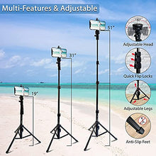 Load image into Gallery viewer, Fugetek 51" Professional Selfie Stick & Tripod, Phone Holder, Removable Bluetooth Remote, Portable All in One, Heavy Duty Aluminum, Compatible with iPhone & Android Devices, Non Skid Feet, Black