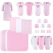 Load image into Gallery viewer, The Peanutshell Newborn Layette Gift Set for Baby Girls | 23 Piece Newborn Girl Clothes & Accessories Set | Fits Newborn to 3 Months | Floral