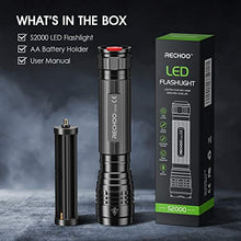 Load image into Gallery viewer, High-Powered LED Flashlight S2000, RECHOO Upgraded Powerful 2000 High Lumens Flashlights with 3 Modes, Zoomable, Water Resistant Flash Light for Camping, Outdoor, Emergency, Hiking