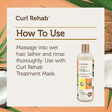 Load image into Gallery viewer, Curl Rehab Dry Hair/Damage Repair Treatment 2 in 1 Shampoo Conditioner (3 Pack), Enriched with Coconut Milk & Avocado, 16 Oz