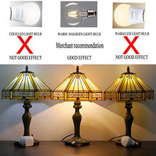 Load image into Gallery viewer, Tiffany Lamps Yellow Hexagon Stained Glass Lampshade Antique Base Mission Style End Coffee Table Lamps Read Lighting W12 H18 Inch for Living Room Bedroom Bedside Desk S011 WERFACTORY