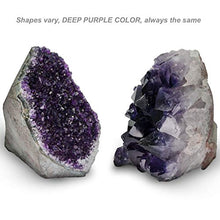 Load image into Gallery viewer, Natural Amethyst (0.5 lb to 1 lb) Crystal Clusters Stone from Uruguay Raw Geode Quartz - Deep Purple Color