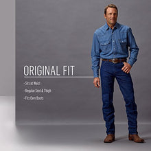Load image into Gallery viewer, Wrangler Men’s 13MWZ Cowboy Cut Original Fit Jean, Gold Buckle Bleach, 32W x 32L