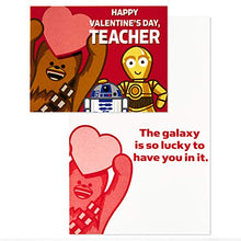 Load image into Gallery viewer, Hallmark Valentines Day Cards for Kids and Mailbox for Classroom Exchange, Star Wars (1 Box, 32 Valentine Cards, 35 Stickers, 1 Teacher Card)