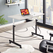 Load image into Gallery viewer, Mr IRONSTONE Height Adjustable Desk 45.7" Mobile Computer Desk Home & Office Utility Table with Rolling Wheels(Non-Automatic Adjustment) (Spatter Gray)